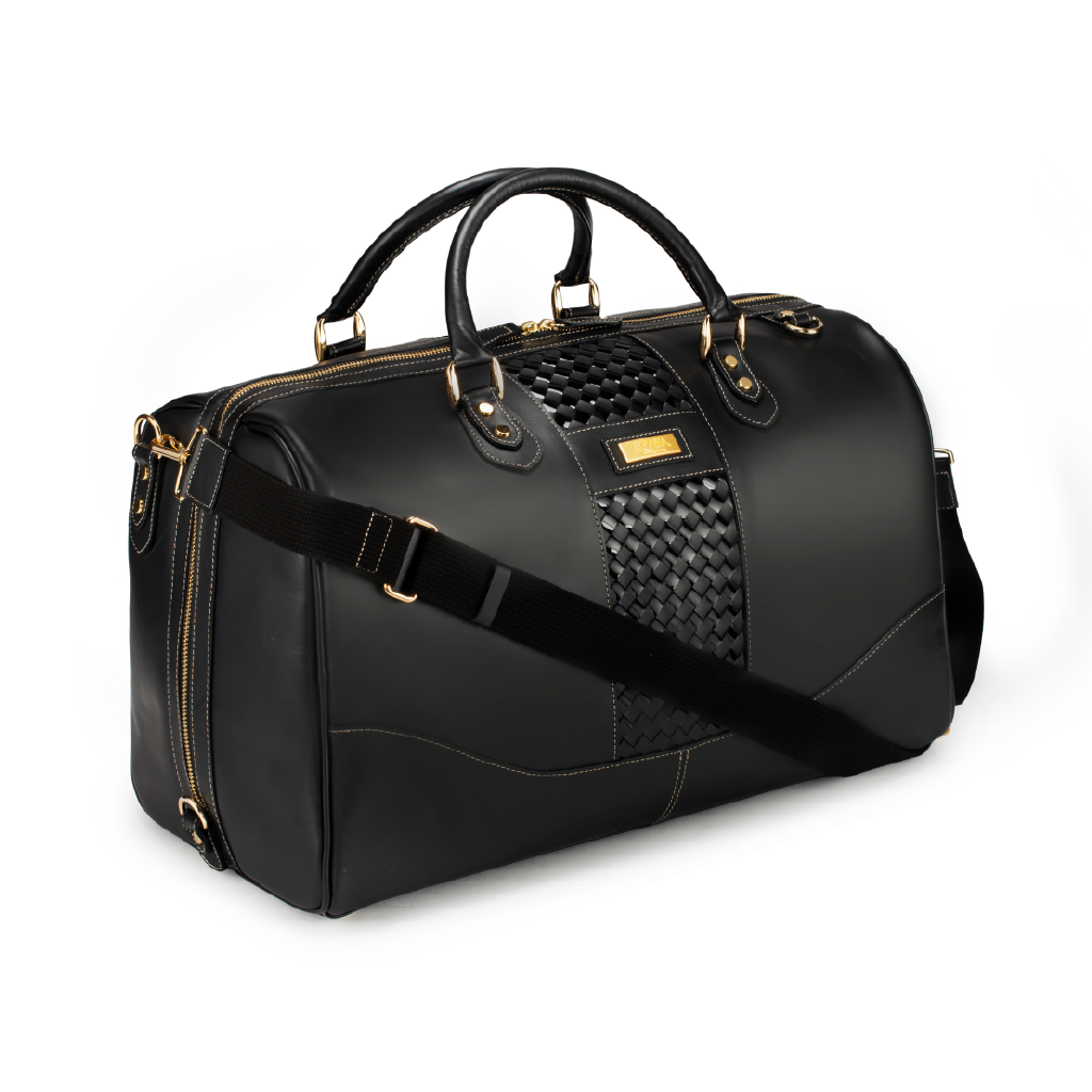 Iconic Leather Boston Bag – Black, BB12102